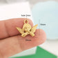 1pc Stainless Steel Big Pendant Small Charm Cherry Angel Boot Heart Tail Flower Star Cross Key Moon Pearl Bow PVD Gold Color