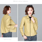 New Women Sheepskin Jacket Spring Autumn 2025 Fashion Casual Long Sleeve Short Zipper Leather Coat Loose Split Leather Outerwear