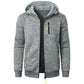 New Streetwear Men's Long Sleeve Sweatshirts for Men Zipper Hooded Oversize Winter Warm Jacket Coat Outdoor Tracksuit Men