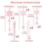 Christmas Crystal Acrylic Ornaments Christmas Decoration for Home 2025 Snowflake Xmas Tree Hanging Pendants New Year Gift 2026