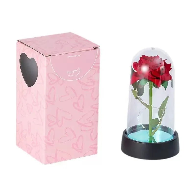 Artificial flowers Christmas birthday party Valentine's Day LED lights artificial flowers home decoration ornaments