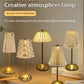 Crystal Led Table Lamp Rechargeable Book Light Night Light for Reading Bedside Bedroom Atmosphere Retro Hotel Bar Decor Dimmable