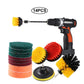 UNTIOR Electric Drill Brush Attachment Set Power Scrubber Brush Car Polisher Kitchen Bathroom Cleaning Kit Toilet Cleaning Tools