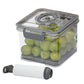 Vacuum Food Storage Container Transparent Fridge Organizer with Drain Net Large Capacity Food Dispenser for Kitchen Storage Box