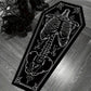 VIKAMA Gothic Coffin Shape Carpet Human Skeleton Pattern Soft Non-Slip Diablo Living Room Bedroom Halloween Party Decoration