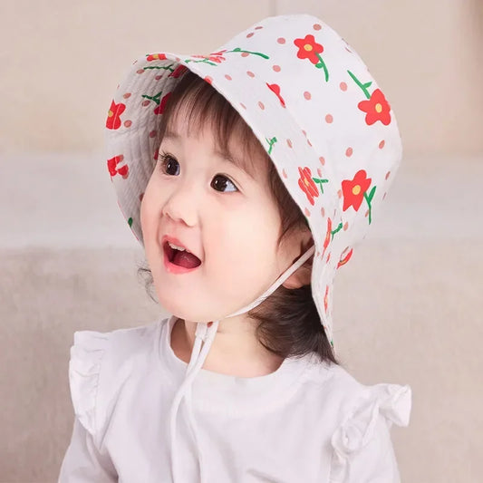 New Panama Summer Baby Sun Hat for Girls and Boys Beach Sun Cap Outdoor Children Bucket Hat Cartoon Autumn Kids Fisherman's Cap