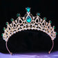 DIEZI Baroque Princess Queen Bridal Crown Purple Crystal Tiara For Women Wedding Vintage Crown Hair Dress Accessories Jewelry