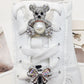 2PCS Bling Rhinestone Bear Shoelace Charms ABS Heart Bowtie Shoe Lace Decorations Accessories DIY Golden Shoe Clips Fit Sneakers
