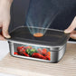 Stainless Steel Camping Lunch Box Leak-proof Sealed Bento Box Microwave Suitable Large Capacity Refrigerator Freezer Storage Box