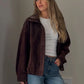 TRAFZA Women Autumn Casual Loose Coats Female Fashion High Collar Zipper Side Pocket Design Jackets Solid Street Style Coats