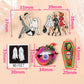 10Pcs Halloween Charms Creative Acrylic Vintage Pumpkin No Feet Ghost Pendant For Keychain Necklace  Jewelry Diy Making
