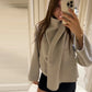 Winter Jacket Women Scarf Collar Short Woolen Coats Autumn 2025 Old Money Long Sleeve Solid Loose Bomber Jackets Chic Outerwears