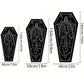 VIKAMA Gothic Coffin Shape Carpet Human Skeleton Pattern Soft Non-Slip Diablo Living Room Bedroom Halloween Party Decoration