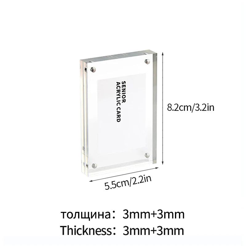 Transparent Acrylic Frames Photos Picture Frame Magnetic Double Sided Photo Frame Kpop Photocard Holder Album Poster Tag Display
