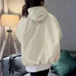 Jackets Women Solid Loose Hooded Simple Zippers Spring Leisure Pockets Japanese Style Attractive Creativity Fashion All-match