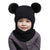 Pompom Baby Winter Hat Scarf One-piece Kids Knitted Beanie Warm Ears Neck Children Bonnet Infant Cap for Girls Boys 1-5Y