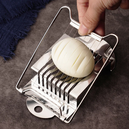1PC household stainless steel egg slicer egg slicer multifunctional quick slicing egg ham split cutter sharp kitchen gadgets