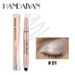 12 Colors Eyeshadow Stick Double Head Waterproof Long Lasting Metallic Shimmer Highlighter Cream Pen with Brush for Eyes