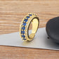 Nidin Light Luxury Cubic Zirconia Open Adjustable Rings For Women Fashion 5 Colors Gold Plated Finger Statement  Jewelry Gift