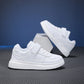 Breathable Sneakers Kids Boys Girls Sports Running Casual Shoe Leather Non-slip Soft Soled Children White Tennis Outdoor Shoes