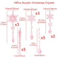 Christmas Crystal Acrylic Ornaments Christmas Decoration for Home 2025 Snowflake Xmas Tree Hanging Pendants New Year Gift 2026