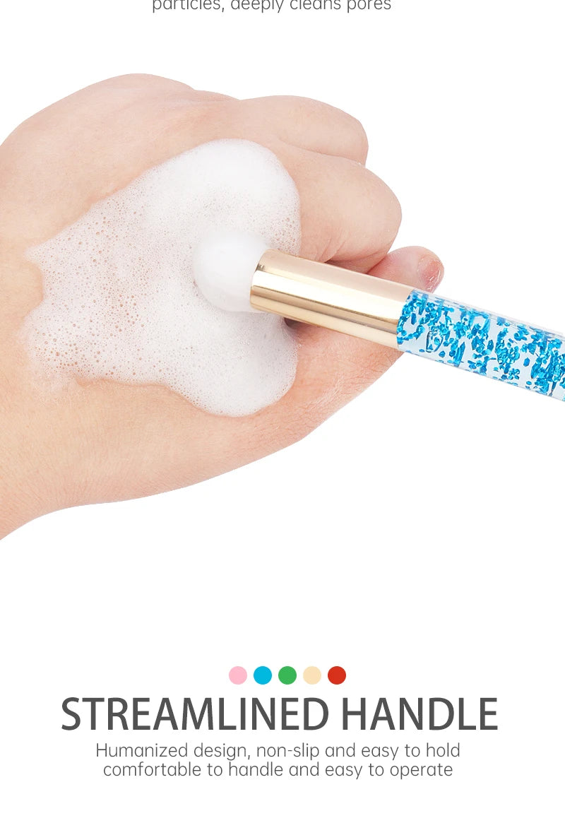 20 Pcs Crystal Eyelash Cleaning Brush Lashes Shampoo Brush Eyelash Extension Peel Off Blackhead Remover Makeup Tools Supplies