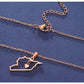 Cazador Stainless Steel Jewelry Geography Necklace Syria Map Heart Pendant Chain Necklace for Women Mother Gift Wholesale
