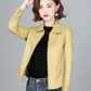New Women Sheepskin Jacket Spring Autumn 2025 Fashion Casual Long Sleeve Short Zipper Leather Coat Loose Split Leather Outerwear