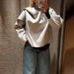 Winter Jacket Women Scarf Collar Short Woolen Coats Autumn 2025 Old Money Long Sleeve Solid Loose Bomber Jackets Chic Outerwears