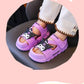 Sandals Girls Anime Kuromi Open Peep Toe Shoes Girly Summer Cute Cartoon Babys Purple Pink Slipper Kid Size 21-36