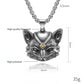 Vintage Bell Cat Pendant Men's Necklace Stainless Steel Animal Lucky Jewelry Gift for Anniversary