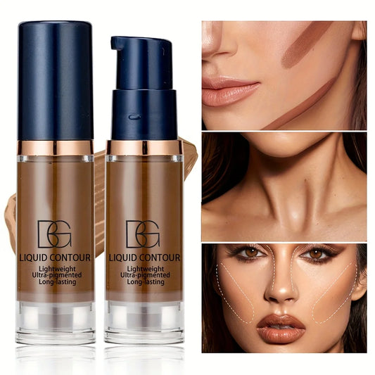 2 Colors Liquid Contour Cream, Long-Lasting Matte Effect, Silky And Waterproof Texture, Matte Effect, Face Bronzer, Face Makeu