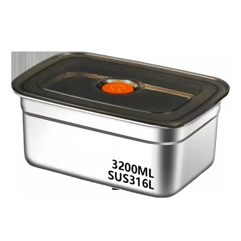 Stainless Steel Camping Lunch Box Leak-proof Sealed Bento Box Microwave Suitable Large Capacity Refrigerator Freezer Storage Box