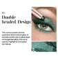 12 Colors Eyeshadow Stick Double Head Waterproof Long Lasting Metallic Shimmer Highlighter Cream Pen with Brush for Eyes