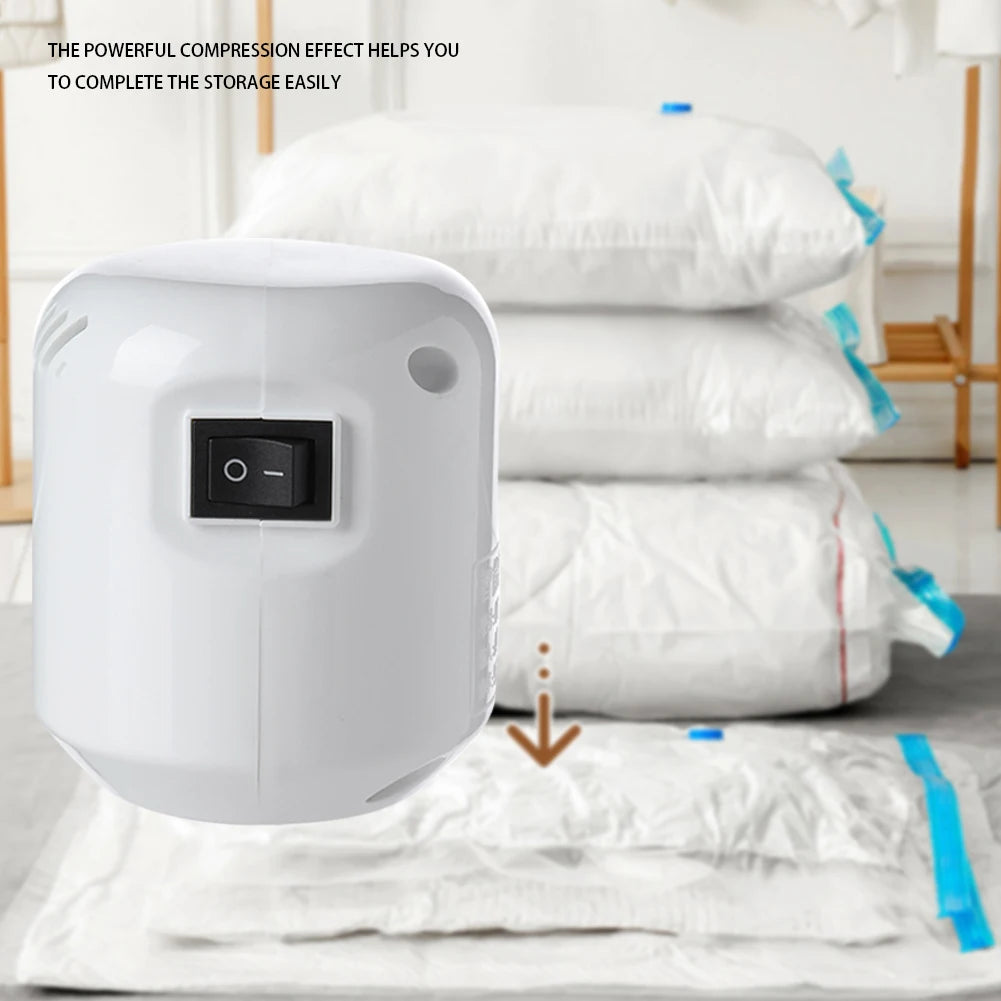 55W Vacuum Sealed Compression Bag Pump Electric Sealer Machine US/EU Labor-saving Compression Tool for Clothes Storage Bags
