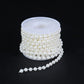 5yards/roll Imitation Pearl Chain White 3-12mm Round Beads Chain for Home Wedding Clothing Decoration Jewelry Making Accessories