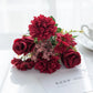 1PC Artificial Flowers Cheap New Year's Decoration Wedding Garden Peony Arch Christmas Home Fake Silk Rose Hydrangeas Vase for