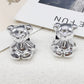 2PCS Bling Rhinestone Bear Shoelace Charms ABS Heart Bowtie Shoe Lace Decorations Accessories DIY Golden Shoe Clips Fit Sneakers