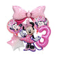 Minnie Mouse Birthday Party Decorate Girls Disposable Tableware Balloon Cups Plates Tablecloth Balloon Baby Shower Party Supply