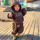 Children's Fleece Suits Insulated Baby Boy Winter Clothes Sets Letters Pullover Hoodie Sweater Top Pants Outfit Girl Tracksuit