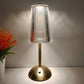 Crystal Led Table Lamp Rechargeable Book Light Night Light for Reading Bedside Bedroom Atmosphere Retro Hotel Bar Decor Dimmable