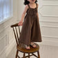 2025 Summer New Girls Jumpsuit Loose Children Wide Leg Pants Cotton Baby Girls Sling Pants Fashion Kids Clothes