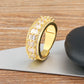 Nidin Light Luxury Cubic Zirconia Open Adjustable Rings For Women Fashion 5 Colors Gold Plated Finger Statement  Jewelry Gift