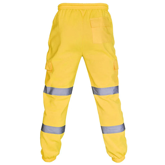 Men'S Reflective Overalls Multi-Pocket Training Sports Trousers Men Road Work High Visibility Overalls Casual Work Casual Pants
