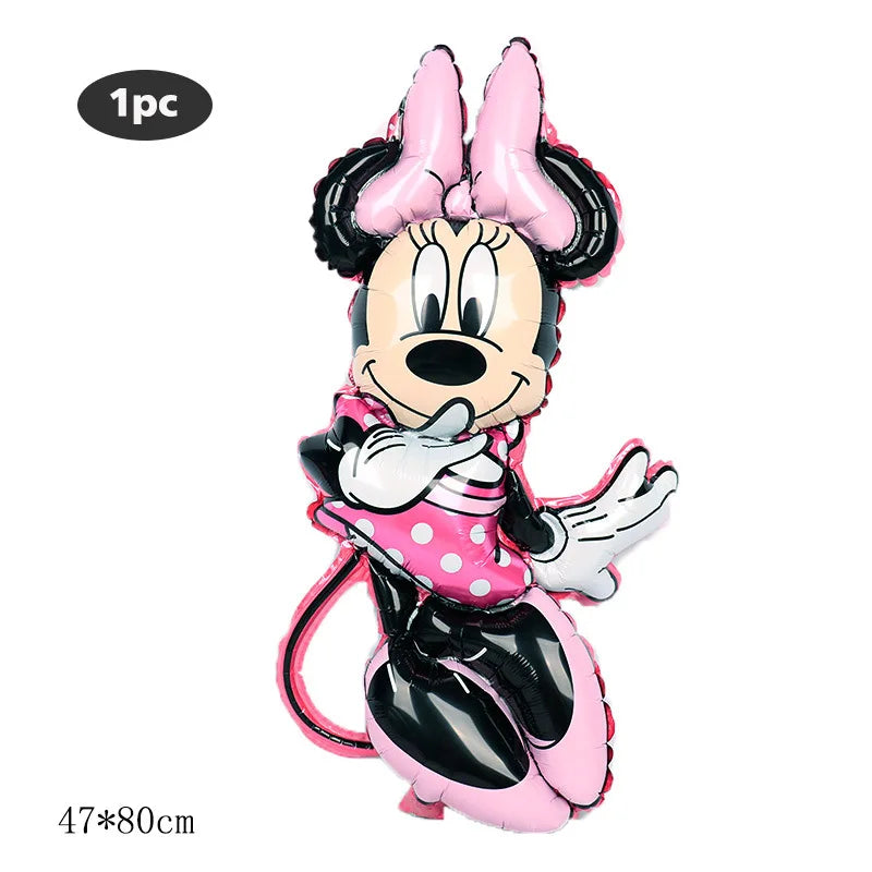 Minnie Mouse Birthday Party Decorate Girls Disposable Tableware Balloon Cups Plates Tablecloth Balloon Baby Shower Party Supply