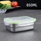 Stainless Steel Camping Lunch Box Leak-proof Sealed Bento Box Microwave Suitable Large Capacity Refrigerator Freezer Storage Box