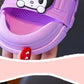 Sandals Girls Anime Kuromi Open Peep Toe Shoes Girly Summer Cute Cartoon Babys Purple Pink Slipper Kid Size 21-36