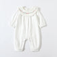 Infant Baby Girls Jumpsuit+Hat Embroidery Lace Stitching Cotton Long Sleeve Toddler Baby Girl Romper Spring Autumn Baby Clothes