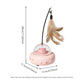 Smart Teaser Cat Toy Electric UFO Cat Teaser Stick With Bell Training Pet Toys Replaceable Feather Interactive Cat Supplies