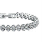 100% Solid Silver 925 Lab Diamonds Simulated Moissanite Bracelets for Women Girls Wedding Cocktail Party Fine Jewelry